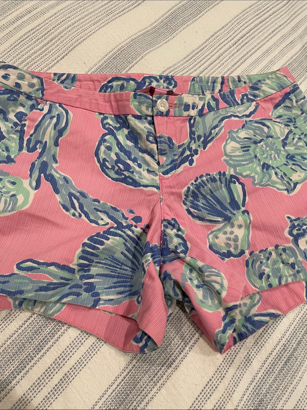 Lilly Pulitzer Pink Sea Life Cotton Shorts size 0